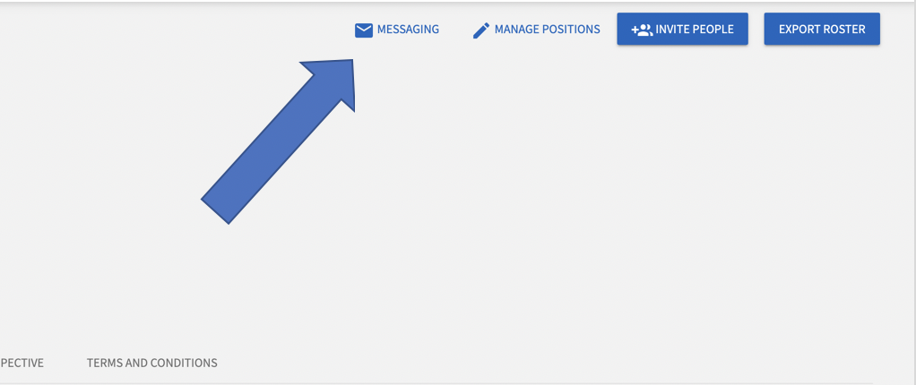 Icon highlighting the messaging feature within a web application interface.